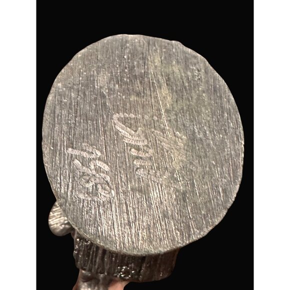 Michael Ricker Pewter Figurine Of Child On Rocking Horse - Picture 6 of 7